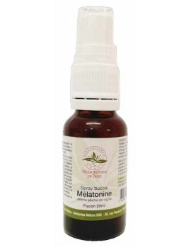 Spray Buccal Mélatonine arôme Pêche de Vigne 20ml Herboristerie de Paris sommeil endormissement Abcbeauté