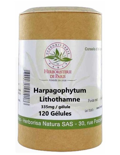 Harpagophytum Lithothamne 120 Gélules Herboristerie de Paris articulations harpagophytum procumbens Abcbeauté