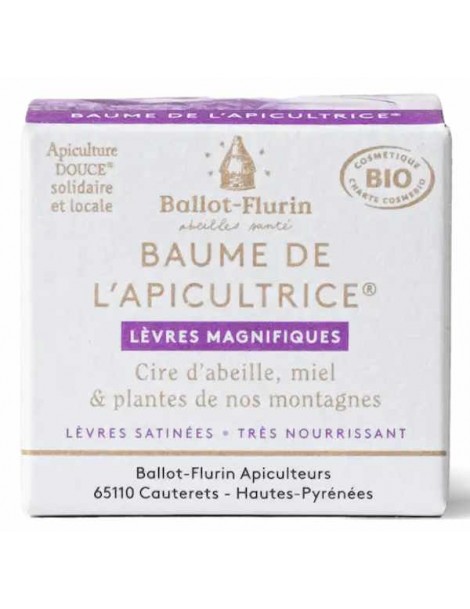 Baume de l'Apicultrice Lèvres magnifiques 15ml Ballot Flurin baume à lèvres bio Abcbeauté soin lèvres