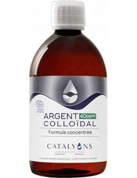 Argent colloïdal 40 PPM 500ml oligo éléments Catalyons argent ionisé 40ppm Abcbeauté Oligo éléments