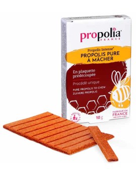 Propolis pure à mâcher Plaquette predecoupee 10g Propolia Abcbeauté produits de la ruche