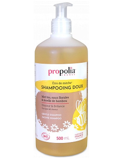 Shampoing Doux Certifié Bio Miel et Bambou 500ml Propolia shampoing doux pour toute la famille Abcbeauté capillaire