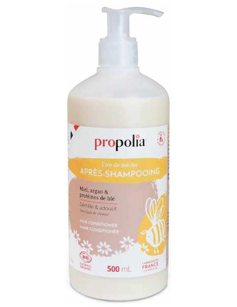 Après shampoing Certifié Bio Miel Argan et Protéines de blé 500ml Propolia après shampooing propolia Abcbeauté