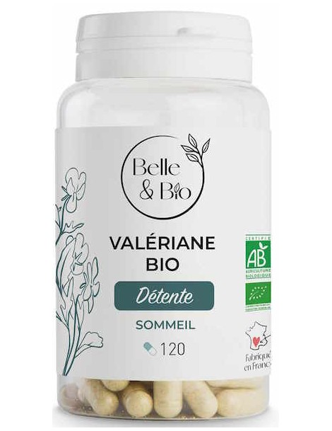 Valériane bio 120 gélules Belle et Bio sommeil et relaxation Abcbeauté Herboristerie