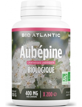 Aubépine bio 400mg 200 comprimés GPH Diffusion stress nervosité sommeil Abcbeauté