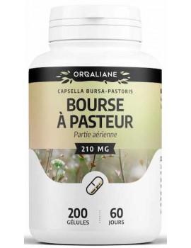 Bourse à pasteur 210mg 200 gélules Orgaliane GPH diffusion Abcbeauté équilibre féminin