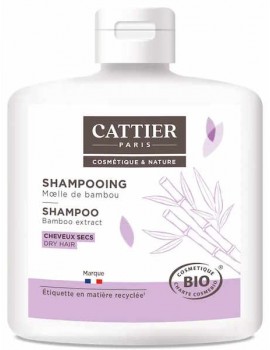Shampooing à la moëlle de bambou cheveux secs 250ml Cattier protéines hydrolysées de blé regainantes Abcbeauté