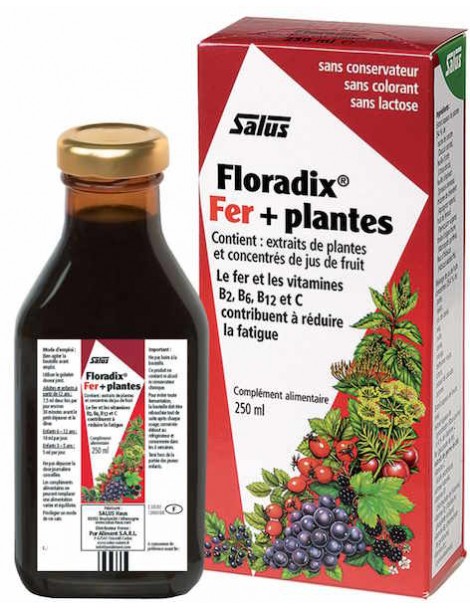 Floradix Fer et Plantes 250 ml Salus gluconate de fer vitamine B12anti fatigue Abcbeauté