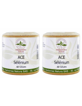 ACE Sélénium Lot de 2 X 60 gélules Herboristerie de Paris vitamines A C E béta carotène Abcbeauté antioxydant