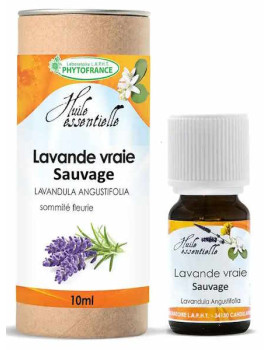 Huile essentielle de LAVANDE VRAIE sauvage10ml Phytofrance lavandula angustifolia Abcbeauté aromathérapie