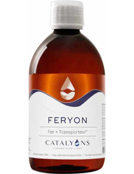 Feryon Oligo élements 500ml Catalyons anti fatigue anémie Abcbeauté fer cuivre molybdène