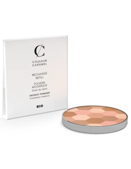 Recharge Poudre mosaique n°232 teint clair Couleur Caramel teint sublimé et illuminé pour peau claire Abcbeauté maquillage