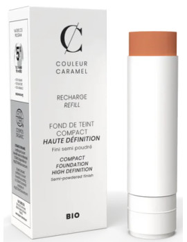 Recharge Fond de teint Compact Haute Définition n°13 Beige orangé Couleur Caramel maquillage bio du teint Abcbeauté
