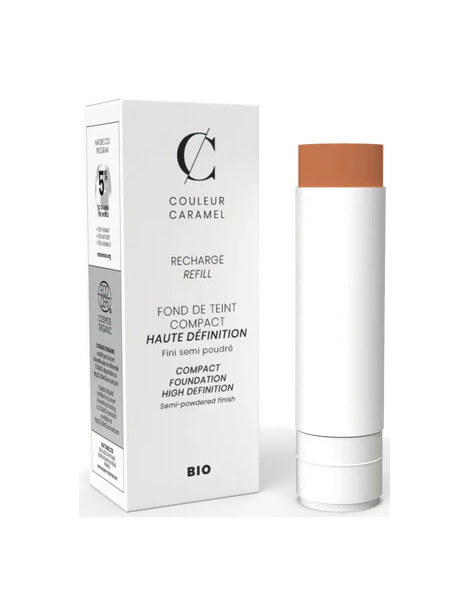 Recharge Fond de teint compact No 14 beige halé - Couleur Caramel peaux déjà hâlées affinement du teint Abcbeauté
