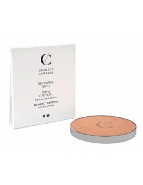 Recharge Terre Caramel No 22 Brun orangé nacré effet bronzé 8.5g - Couleur Caramel poudre libre Abcbeauté maquillage