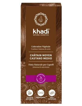 Coloration végétale Chatain moyen 100g Khadi