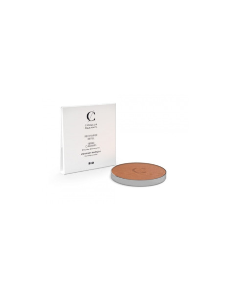 Recharge Terre Caramel No 28 Halé nacré effet bronzé 8.5g Couleur Caramel teint mat naturel et nacré Abcbeauté maquillage