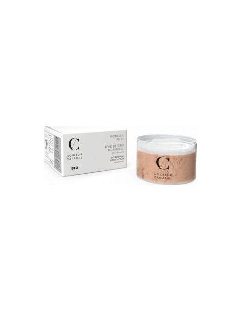 Recharge Fond de teint Bio Mineral No 23 Beige abricot 12 gr - Couleur Caramel maquillage poudré et sublime Abcbeauté maquillage