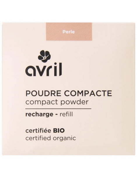 Poudre compacte Perle 11gr Avril cosmétique - maquillage bio pour le visage, peau claire Abcbeauté
