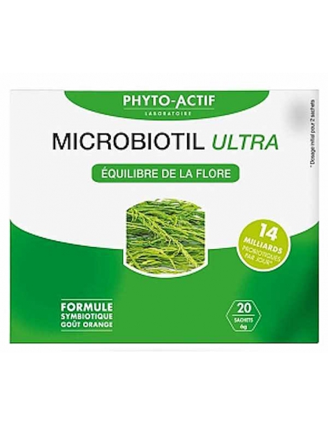 Microbiotil ultra  20 sachets - Phyto-Actif - confort intestinal probiotiques Abcbeauté