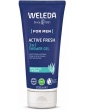 gel douche 3 en 1 Active Fresh 200ml pour homme énergisant Weleda base lavante végétale Abcbeauté