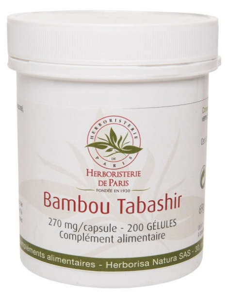 Bambou Tabashir silicium organique 200 gélules Herboristerie de Paris tendons cartilages tissu conjonctif Abcbeauté