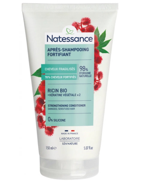 Après Shampoing conditionneur démêlant fortifiant Ricin Kératine Végétale 150 ml Natessance Abcbeauté