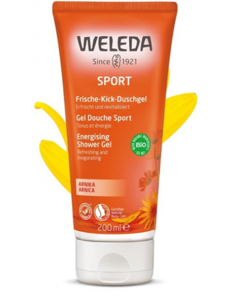 Gel douche sport à l'Arnica 200 ml Weleda Natrue Abcbeauté