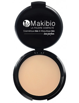 Poudre compacte Claire 9 gr Makibio poudre fond de teint peaux claires maquillage bio Abcbeauté