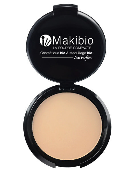 Poudre compacte Claire 9 gr Makibio poudre fond de teint peaux claires maquillage bio Abcbeauté