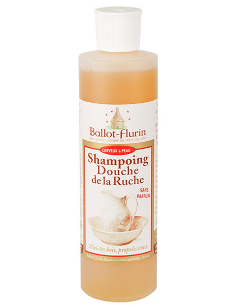 Shampoing douche de la ruche Assainissant Propolis 500 ml Ballot Flurin shampooing bio Abcbeauté