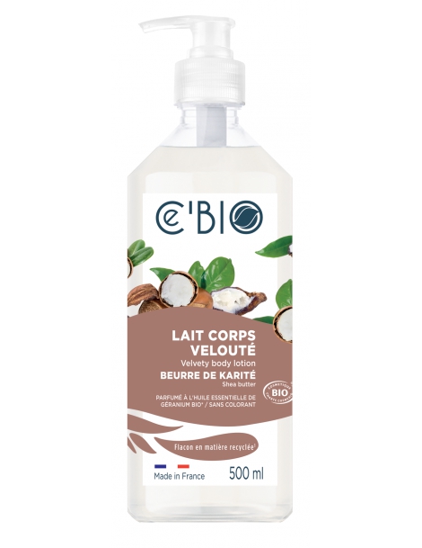 Lait corporel douceur Karité 500ml C'bio lait corps bio hydratant Abcbeauté