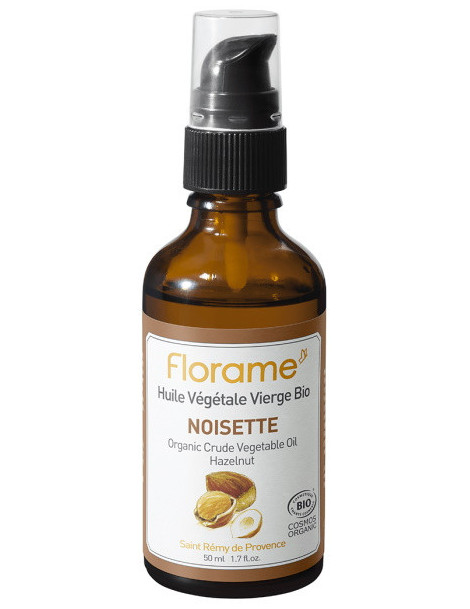 Huile de Noisette bio 50 ml Florame peaux grasses rougeurs et irritations Abcbeauté