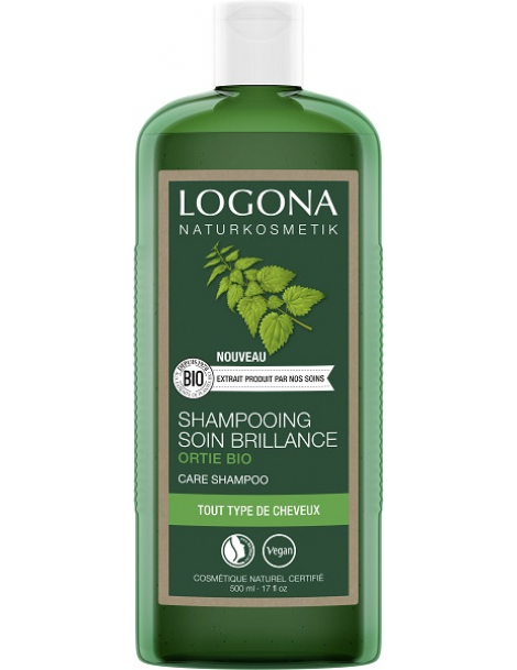 Shampooing brillance ortie 500 ml Logona silicium organique souplesse et nutrition Abcbeauté
