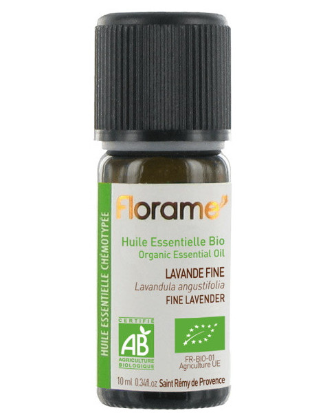 Huile essentielle bio Lavande Fine 10 ml Florame lavande vraie lavandula angustifolia Abcbeauté