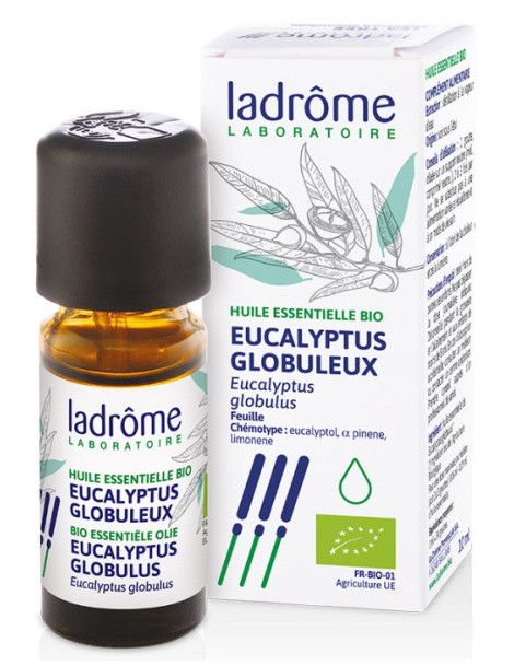 Huile essentielle bio Eucalyptus globulus 10ml Ladrôme antiseptique balsamique Abcbeauté