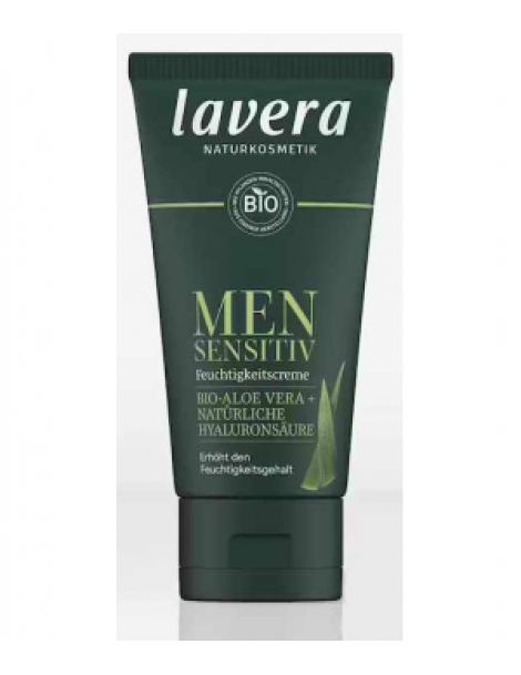 Crème hydratante Men Sensitiv 50 ml Lavera - soin bio pour le visage abcbeauté