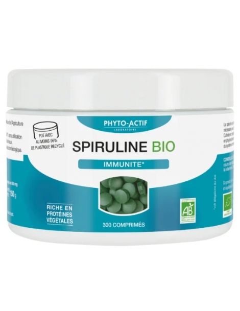 Spiruline Phyto-Actif - 300 comprimés de 500 mg immunité Abcbeauté