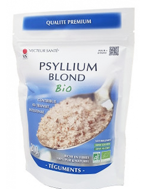 Ispaghul psyllium blond doypack 200 gr Vecteur Santé fibres solubles transit et digestion Abcbeauté