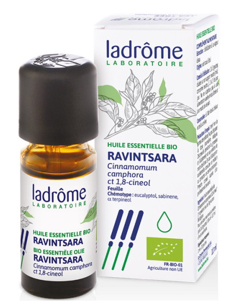 Huile essentielle bio Ravintsara 10 ml Ladrôme aromathérapie anti refroidissements Abcbeauté