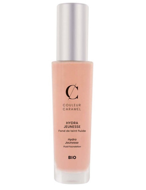 Fond de teint fluide Hydra Jeunesse No 22 Beige rosé Couleur Caramel maquillage bio du teint Abcbeauté