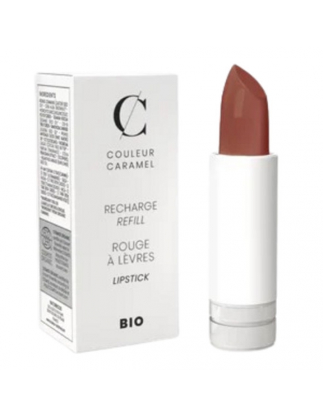 Recharge Rouge à lèvres satiné No 211 Brun nude 3.5gr Couleur Caramel nue transparente maquillage bio Abcbeauté