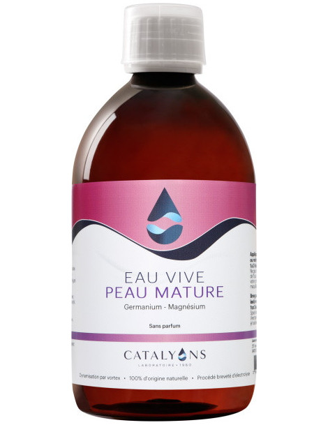 Eau Vive Peaux Matures 500 ml recharge Catalyons eau cosmétique anti-âge Abcbeauté