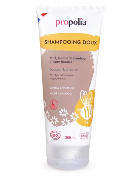 Shampoing Doux Bio être de mèche Miel Bambou 200 ml Propolia shampooing bio Abcbeauté