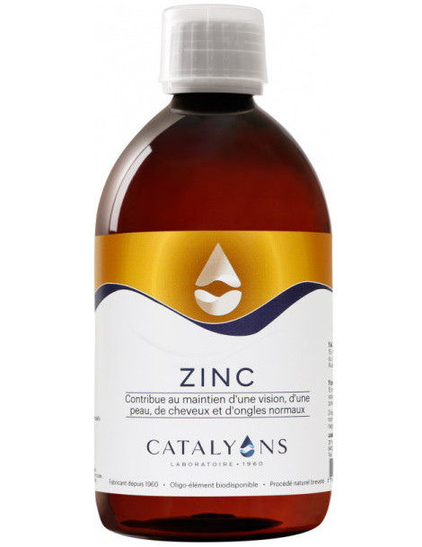 Oligo élément ZINC 500 ml Catalyons carbonate de zinc ionisé immunité Abcbeauté