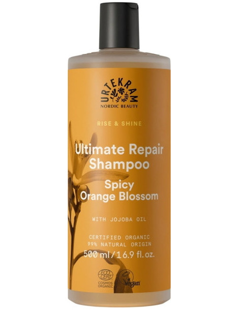 Shampooing cheveux secs et abimés Ultimate Repair Spicy Orange Blossom 500ml Urtekram réparation ultime Abcbeauté