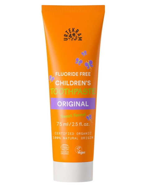 Dentifrice Enfants Original au fenouil Sans fluor 75 ml Urtekram Abcbeauté bucco dentaire