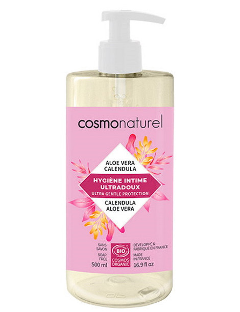 Gel intime Ultra doux calendula aloe vera 500ml Cosmo Naturel hygiène toilette intime Abcbeauté
