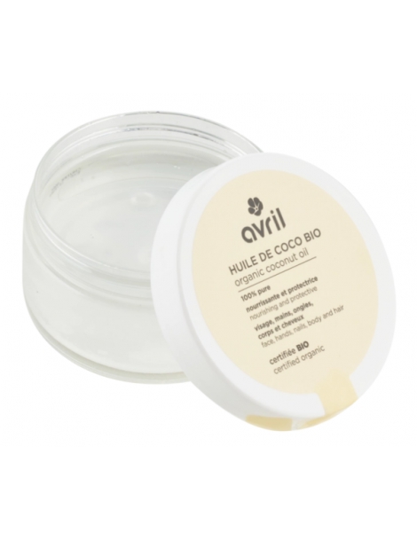 Huile de coco bio 100ml Avril première pression à froid cosmos organic Abcbeauté hydratation