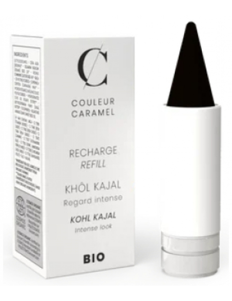 Recharge Khôl Kajal No 15 Noir 3.5 gr Couleur Caramel soulignement du regard abcbeauté maquillage bio